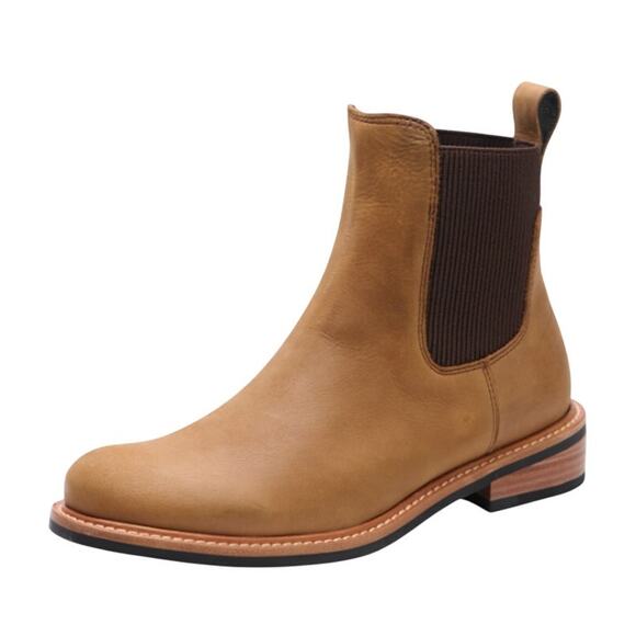 Nisolo Womens Carmen Chelsea Boot US 7.5M Tan Leather Waterproof NWOB - Picture 1 of 13